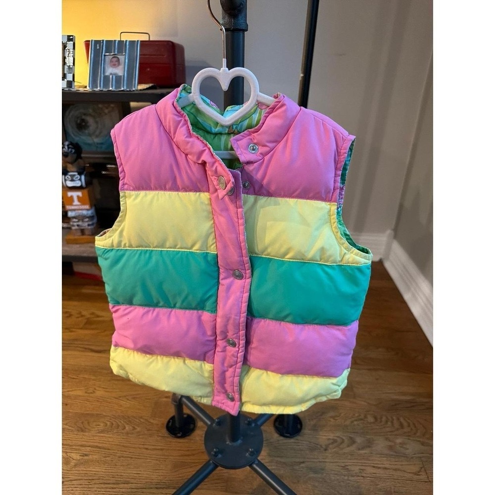 Lilly‎ Pulitzer girls colorblock puffer vest reversible girls 4-5